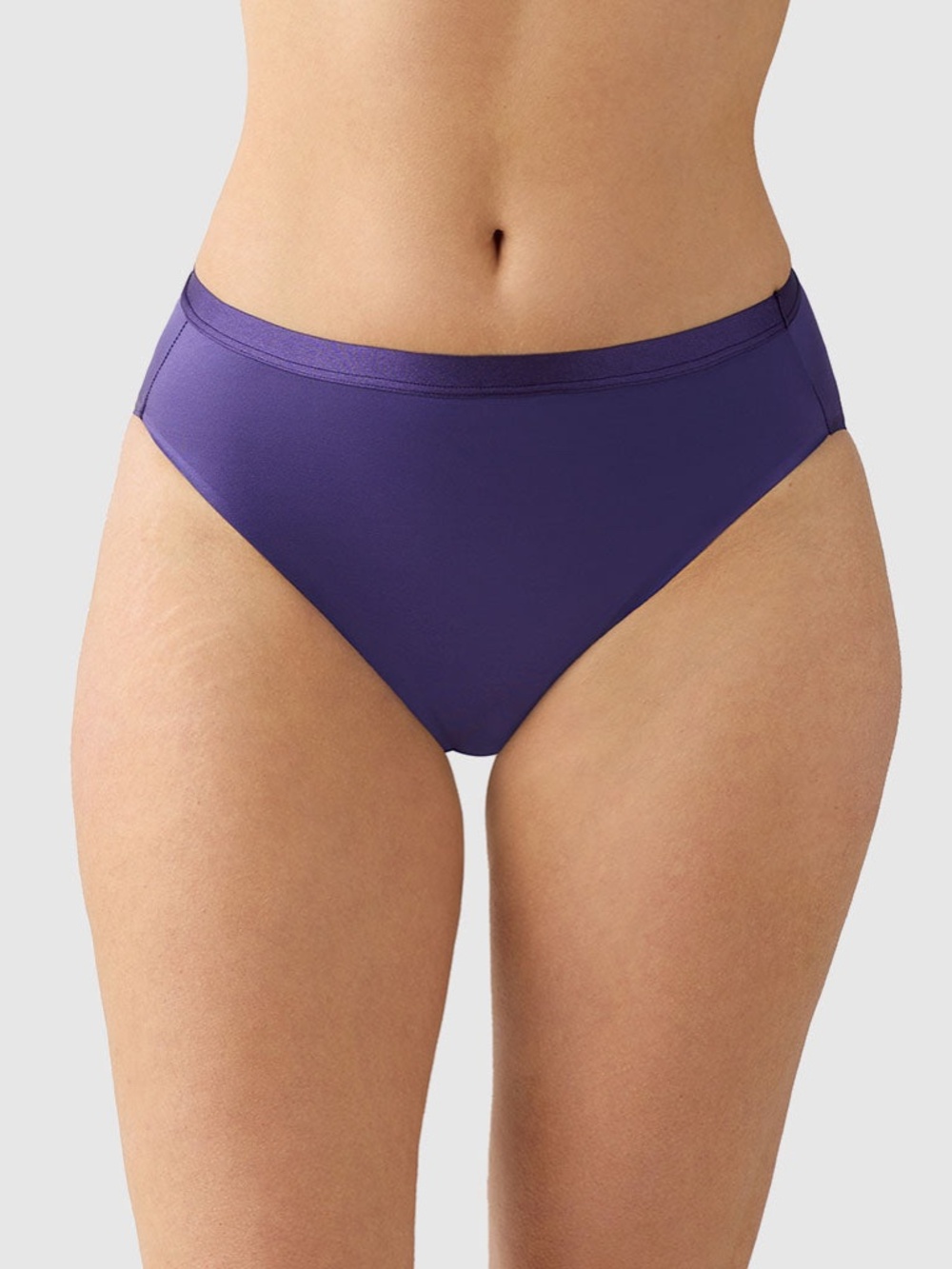 NEW Wacoal Inner Sheen Hi-Cut High Leg Smooth Panty 871397 Mulberry Purple 506